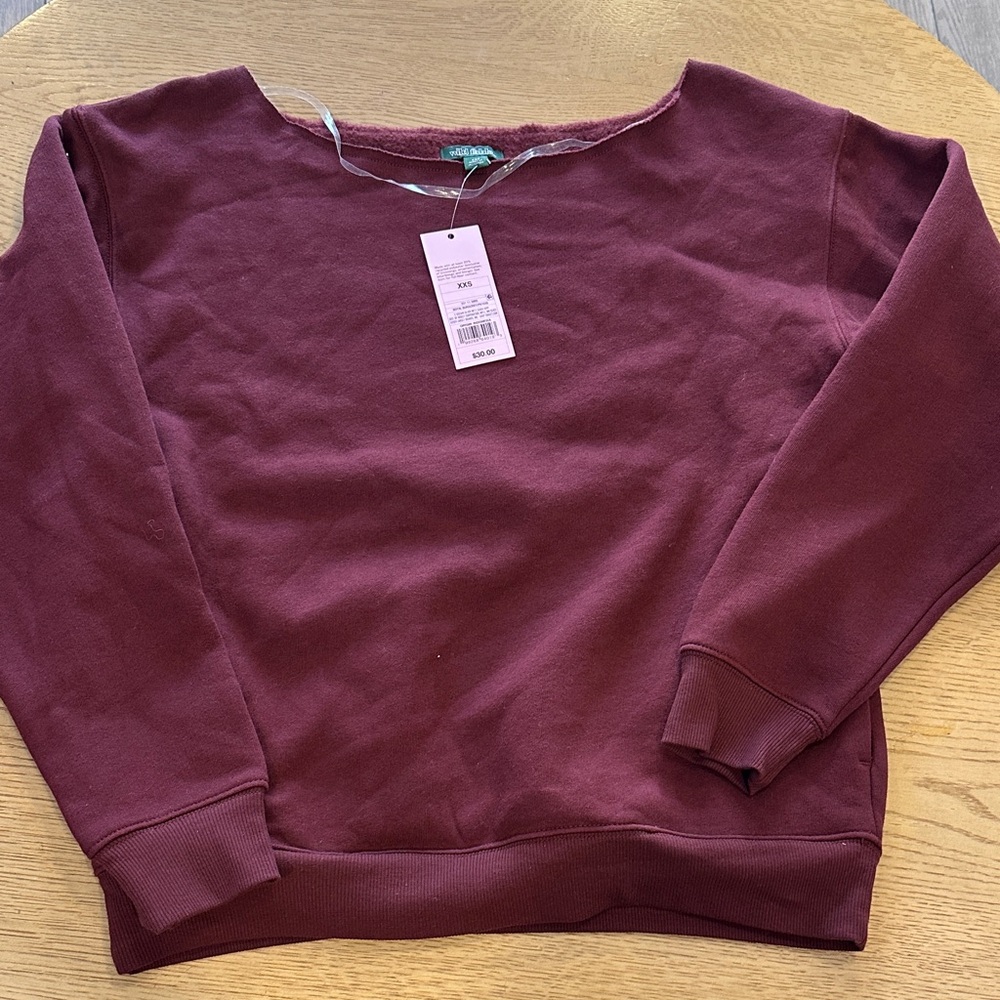 Wild Fable royal burgundy crew Neck Sweater NWT XXS